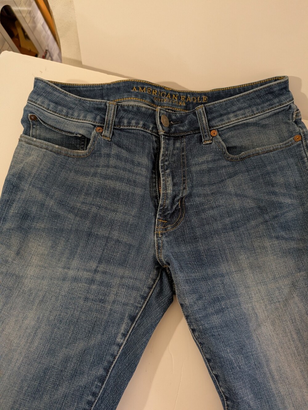 American Eagle Outfitters Men's Medium Blue Slim Straight Jeans